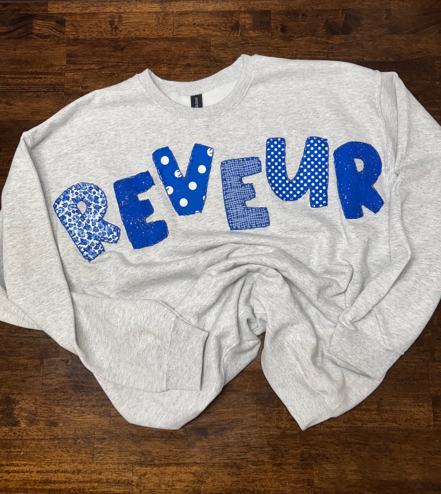 Appliqué Hand Embroidered Crew