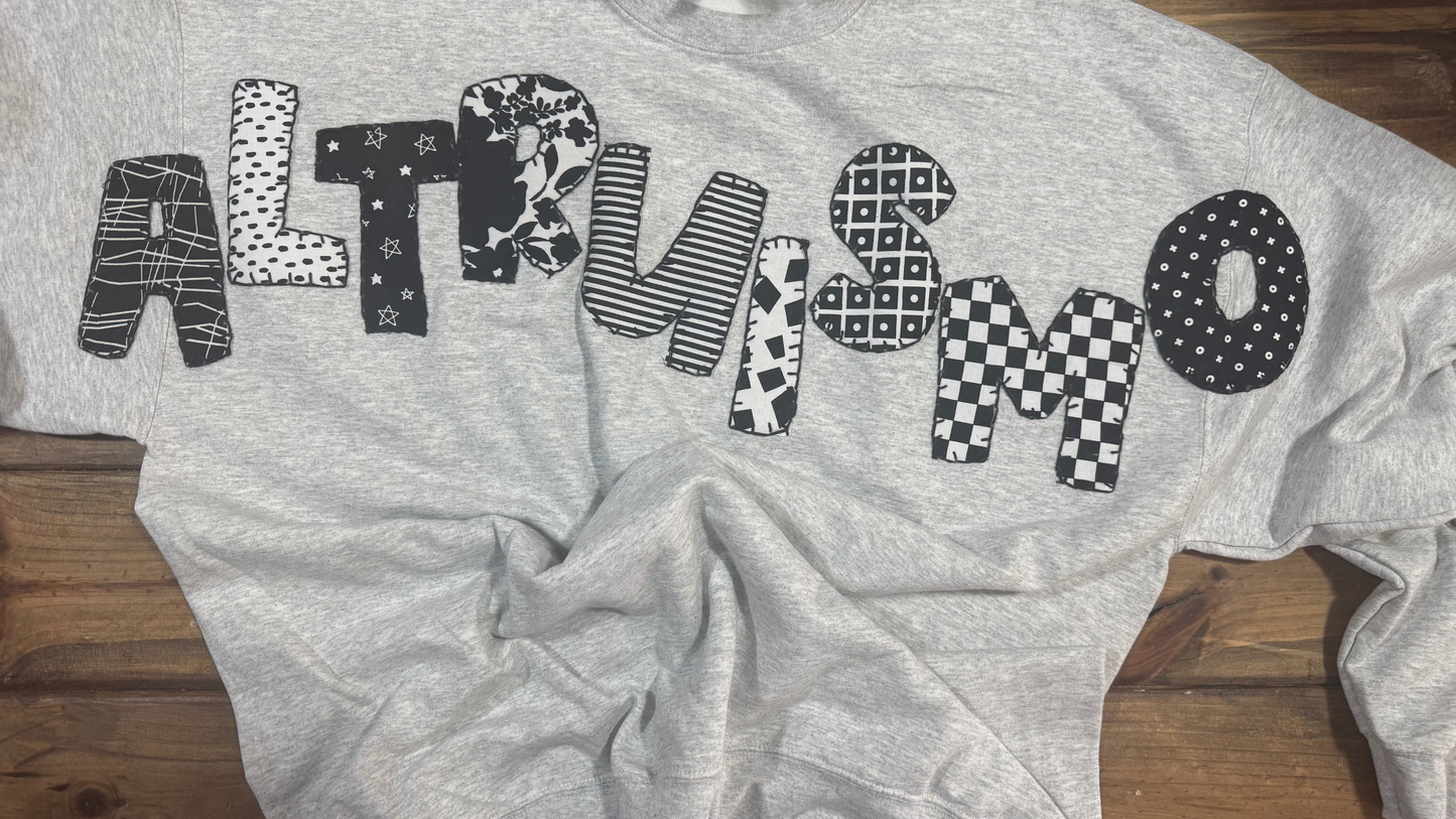 Appliqué Hand Embroidered Crew